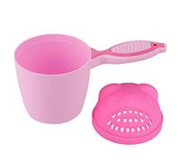 Baby Bath Jug, Bath Rinser, Cute Baby Shampoo Cup Kid Wash Hair Bathing Flusher Bath Hair Rinsing Cup Bath Cups for Toddlers Bath Accessories Essential Bath Accessories (Pink)