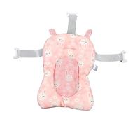 Baby Bath Mat, 50x34cm,19.7x13.4in Baby Bath Pad, Baby Bath Mat with Cushioned Pillow,Non Slip Bath Mat Shower Mats for Tub Kids (Pink)