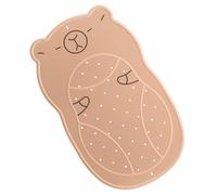 Baby Bath Mat Non Slip Anti Mould Ruber Shower Mat for Toddler and Kids 76x45 cm Bath Mats for Tub Cartoon Capybara Shower Mats with Suction Cups and Drain Holes, Brown