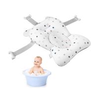 Baby Bath Pillow - Adjustable Anti-Comic Support Pillow for Baby Bath with Buckles and 3 Seat Belts for Home Travel
