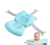 Baby Bath Pillow | Adjustable Foldable Bathtub Mat Cushion | Baby Care Supplies, Newborn Essentials with Buckles and 3 Safety Belts Gusengo