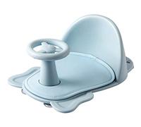 Baby Bath Round Corner Structure Stable Bottom Bath Stool for Shower (Blue)