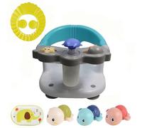 Baby Bath Seat 6 Months Plus, Foldable Bath Chair for Baby with Suction Cup, Baby Sit up Bath Seat, Toddler Bath Seat (White, Free Size)