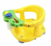 Baby Bath Seat 6 Months Plus, Foldable Bath Chair for Baby with Suction Cup, Baby Sit up Bath Seat, Toddler Bath Seat (Yellow, 37.5cmx28cmx25.5cm)