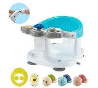 Baby Bath Seat 6 Months Plus, Foldable Bath Chair for Baby with Suction Cup, Baby Sit up Bath Seat, Toddler Bath Seat (White, 37.5cmx28cmx25.5cm)