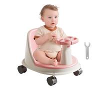 Baby Bath Seat 6 Months & Up, Non-Slip Child Bath Tub, Toddler & Sit Up Seat, Ergonomic Baby Bath Support,with Wheel Comfortable Non Slip Shower Accessories for Girl Boy Bathroom Safety
