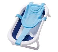 Baby Bath Seat Adjustable Five-Pointed Baby Bathtub Support Net, Non-Slip Bathtub Shower Net for 0-18 Months Infant, Blue Newborn