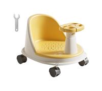 Baby Bath Seat, Baby Bath Support, Non Slip, Wheel Comfortable Shower Accessories for Home, Assisted Sitting, Safety for Kids, Girl, Boy, Bathroom, Tub Helper, Wash Support, 38x30x18cm