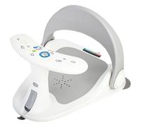 Baby Bath Seat, Children Bath Support, Non-Slip Adjustable Design, Ergonomic PP Build, Bathroom Beach Water Play Use, 14.96x12.6x7.09 Inches, Gray White Color, 1 Piece