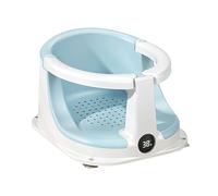 Baby Bath Seat, Foldable Baby Bathtub Seat, Full Body Support Chair, 33cm, Soft Padded Design with Built-in Temperature Sensor, Ideal for 0-3 Years Old Girls, Boys, During Bath Time