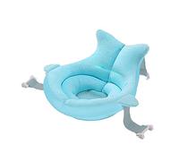 Baby Bath Seat for 6-12 Months - Adjustable Non-Slip Support Net, Stuffed Mat, Pillow Cushion Pad - Blue