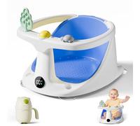 Baby Bath Seat for Babies 6 Months & Up - Bathtub Seats for Babies Sitting Up with Rinse Cup, Non-Slip, Comfortable, Infant Bath Essentials, Blue