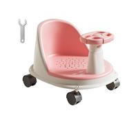 Baby Bath Seat for Babies, Bath Seat with Wheels, Baby Shower Seat, Easy to Move & Clean, Non-Slip & Secure, 38x30x18cm for Home Assisted Sitting Girl Safety Kids Boy Bathroom