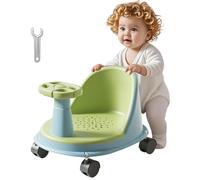 Baby Bath Seat for Babies, Bath Seat with Wheels, Baby Shower Seat, Easy to Move & Clean, Non-Slip & Secure, 38x30x18cm for Home Assisted Sitting Girl Safety Kids Boy Bathroom