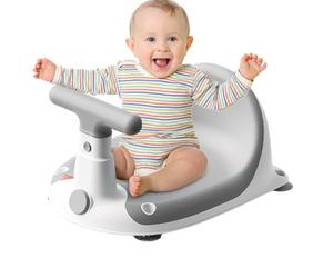 Baby Bath Seat, Non Slip Toddler Shower Stool, Bath Accessories for Kids, Creative Motorcycle Shape Design, Safe Construction, Lightweight, Portable, 14.57x10.71x8.11 Inches