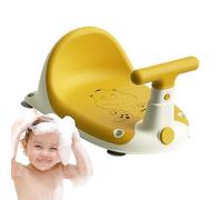 Baby Bath Seat, Non-Slip Toddler Shower Stool, Creative Motorcycle-Shaped Bath Chair, Safe and Comfortable Bathroom Seat for Babies, 14.57x10.71x8.11 inch, Yellow Gray Green