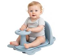 Baby Bath Seat - Secure Toddler Bath Chair with Backrest & Suction Cups for Sitting Up in Sink or Tub, Blue