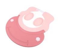 Baby Bath Shampoo Cap Pink TPE Waterproof Ear Protection | Toddler Shower Visor for Hair Washing, Child Grooming Use, Lightweight One-piece Design