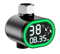 Baby Bath Shower Thermometer Featuring Bright Led Display Real Time Water Temp Monitoring Color Coded Safety Indicators Blue Green Red Water Powered Eco Friendly Design Easy Standard Installation