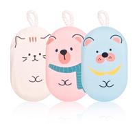 Baby Bath Sponge Natural Soft for Infant Bath Time Loofah Set Cute Shapes in Toddler Shower & Kids Bath Care