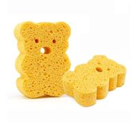 Baby Bath Sponges, Cute Sponges for Kids, Wood Pulp Sponge Soft Animal Shapes Natural Kids, Dead Skin Remover, Produces Rich Foam, Gentle On Toddler Skin