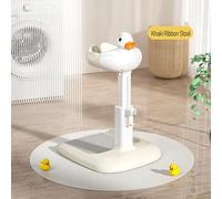 Baby Bath Stand - Adjustable Shower Support for Toddlers with Padded | Foldable Design for Small Spaces | Safe Standing Helper for Infants to Toddlers(Khaki,with Stool)