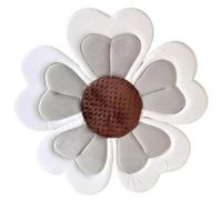 Baby Bath Support 31.5x1.2'' Anti-Collision Soft Baby Bathtub Gray Leaf Flower Baby Bath Essentials with White Edge for Sitting or Crawling