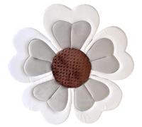 Baby Bath Support 31.5x1.2'' Anti-Collision Soft Baby Bathtub Gray Leaf Flower Bath Essentials with White Edge for Sitting or Crawling