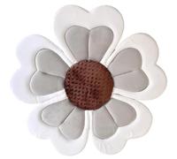 Baby Bath Support 31.5x1.2'' Anti-Collision Soft Baby Bathtub Gray Leaf Flower Bath Essentials with White Edge for Sitting or Crawling Support