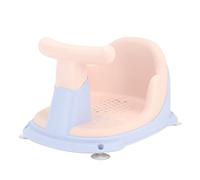 Baby Bath Support, Baby Bath Detachable Handle Stable Backrest Foldable Water Button Adjusted Plastic with Suction Cup for Outdoor (Purple)