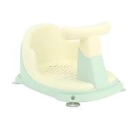 Baby Bath Support, Baby Bath Detachable Handle Stable Backrest Foldable Water Button Adjusted Plastic with Suction Cup for Outdoor (Green)