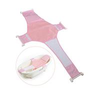 Baby Bath Support,Bathtub Support Net Adjustable Bath Tub Non-Slip Mesh Comfortable Bath Seat for Newborn Shower and 0-8 Month Infant Bathing(Pink)
