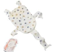 Baby Bath Support, Breathable Non Slip Mesh Newborn Bath Seat with Soft Head Pillow, Adjustable Bathtub Support