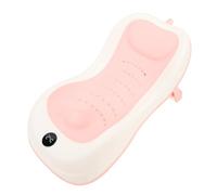 Baby Bath Support, Foldable Newborn Bathtub with Thermometer Infant Non Slip Base Quick Drying Bath Support Safety and Comfort Portable Sink Bathtub for Infants to Toddler