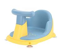 Baby Bath Support, Foldable Plastic Water Button Adjusted Stable Baby Bath with Suction Cup for Bathroom (Sky Blue)