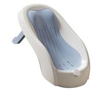Baby Bath Support Non Slip Adjustable Angle PP TPE Newborn Bathtub Seat for Home Travel (Blue)