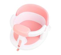 Baby Bath Support - Soft Touch Secure Bath Seat | Comfortable Non-Slip Water Level Indicator with Suction Cup | Easy to Use Detachable Shower Chair for 6