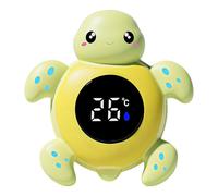 Baby Bath Temperature Tester Cute Swimming Pool Float Cartoon Turtle Intelligent Measurement with LED Display Animal Hydrotherapy Adult Children Shower Kitchen (Green, 10X9cm)