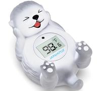 Baby Bath Thermometer, Cute Otter Floating Water Thermometer for Newborns & Infants, Safe and Accurate Room and Bathtub Temperature Monitor, Grey