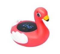 Baby Bath Thermometer,The Infant Baby Bath Floating Toy, Safety Temperature Water Thermometer, Baby Temperature Warning, LED Display Warning Thermometer, Baby Bath Essentials (Flamingo)