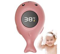 Baby Bath Thermometer, Waterproof Digital Water Thermometer with LED Touch Screen, 0-90°C Temp Baby Essentials, Cute Whale Bath Toys 4.7x2 Inch Style 1