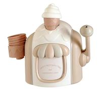 Baby Bath Toys, Bath Ice Cream Foam Maker, Fun Bubble Maker with Suction Cups, Portable Safe Plastic Ice Cream Toy for Girls Boys Gift, Khaki