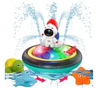 Baby Bath Toys for Toddlers, CRIOLPO Spray Water Toy Rotation Baby Light up Bath Toys, Automatic Induction Sprinkler Shower Toys with LED, Gift for 1 2 3 4 5 Year Old Boys Girls (Rocket Set)