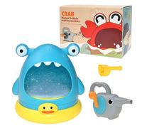 Baby Bath Toys, Rechargeable Bath Bubble Machine, 2 In 1 Automatic Crab Baby Bath Bubble Toy, Light Up Rechargeable Water Shower Bath Toy with Music and Lights, Sensory Shower Toy for 1-6 Year (Blue)