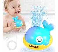 Baby Bath Toys, Rechargeable Bath Toy with LED Light Up, Whale Induction Spray Water Toy Automatic Spray Water Sprinkler Water Pool Whale Bathtub Toys for Toddlers Boys Girls Infant Kids Toys Age 1-3