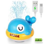 Baby Bath Toys - Toddler Bath Toys for Kids Ages 1-3, Rechargeable Light Up Whale Sprinkler Bathtub Toys, Pool & Water Toys for Infants Babies 6-12 Months & Toddlers 2-4, 1st Birthday Gifts (Blue)