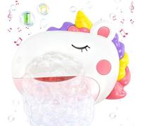 Baby Bath Toys Unicorn Bubble Bath Toy, Rechargeable Bubble Machine with 12 Music Tracks and Strong Suction Cups, Automatic Sensory Bubble Maker for Ages 1-6, Fun Gift for Boys Girls