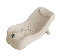 Baby Bather with Thermometer and 3 Reclining Positions Baby Bath Support for Use on The Counter, in The Sink or in The Bathtub, Newborn Infant Baby Bathtub Shower Seat for Babies 0-12 Months (B)