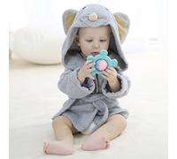 Baby Bathrobe Hooded Bath Towel Wrap 3D Cartoon Dressing Gown Warm Blanket Cloak Nighty Sleepwear Supersoft Absorbent Casual Wear Oversize for Newborns Baby Boys Girls Toddle 0-1 Years Old