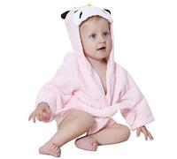 Baby Bathrobe Hooded Bath Towel Wrap 3D Cartoon Dressing Gown Warm Blanket Cloak Nighty Sleepwear Supersoft Absorbent Casual Wear Oversize for Newborns Baby Boys Girls Toddle 0-1 Years Old